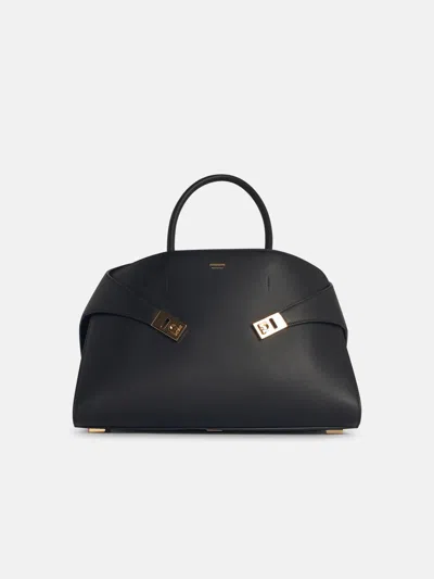 FERRAGAMO 'HUG' BLACK LEATHER BAG