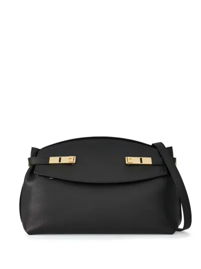 FERRAGAMO LARGE POUCH LEATHER BAG