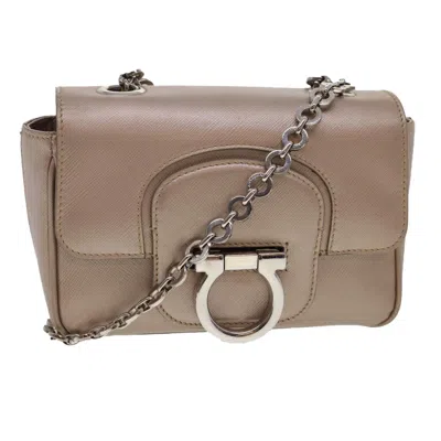 FERRAGAMO LEATHER SHOULDER BAG (PRE-OWNED)