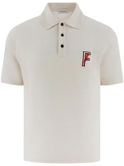 FERRAGAMO LOGO-EMBROIDERED POLO SHIRT