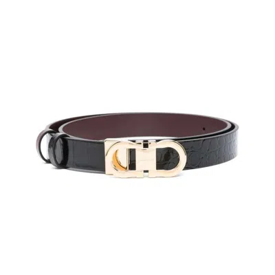 FERRAGAMO LOGO ENGRAVED BUCKLE BELT