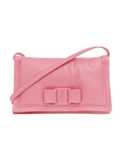 FERRAGAMO LOGO FLIP MINI SHOULDER BAG