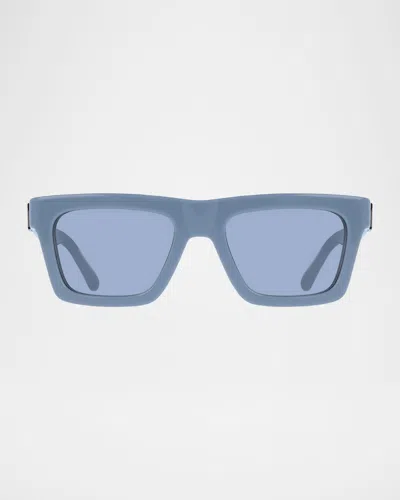 FERRAGAMO MEN'S ACETATE SQUARE SUNGLASSES