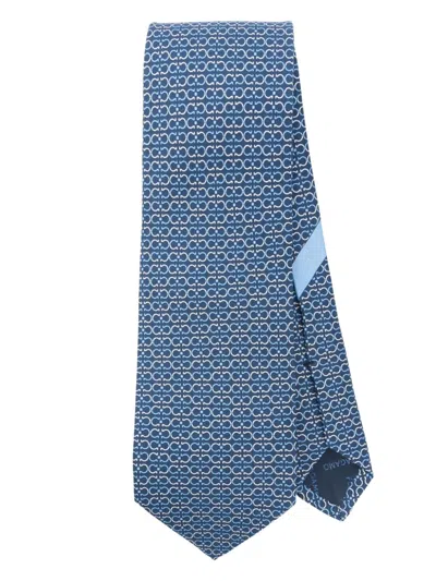 FERRAGAMO MONOGRAM-PRINT TIE