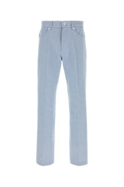 FERRAGAMO SALVATORE FERRAGAMO LIGHT-BLUE OXFORD PANT