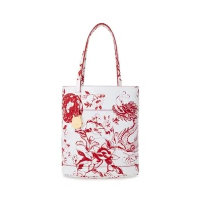 FERRAGAMO FERRAGAMO NORTH-SOUTH FLORAL PRINT TOTE BAG
