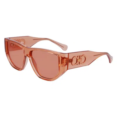 FERRAGAMO ORANGE INJECTED SUNGLASSES