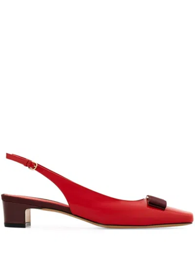FERRAGAMO WOMEN RED SLINGBACK PUMPS, 6.5 LUXURY PUMPS & HEELS FOR WOMEN DARVEYS