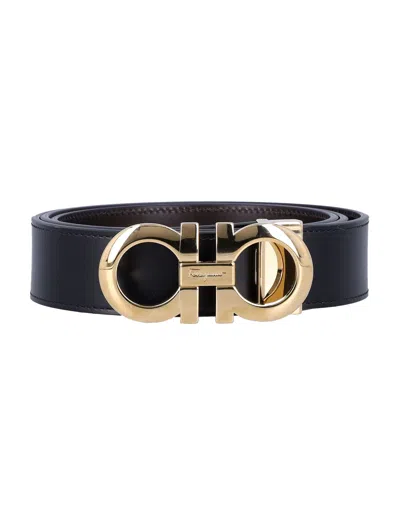 FERRAGAMO FERRAGAMO REVERSIBLE AND ADJUSTABLE GANCINI BELT