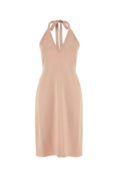 FERRAGAMO SALVATORE FERRAGAMO PINK STRETCH VISCOSE BLEND DRESS