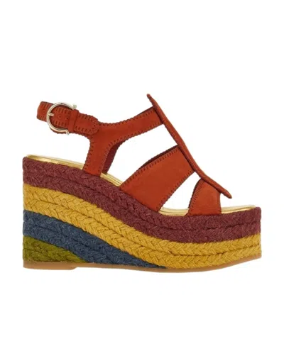 FERRAGAMO SALVATORE FERRAGAMO ANKLE STRAP WEDGE ESPADRILLES