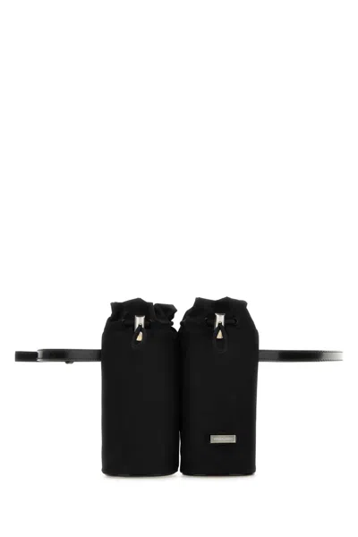 FERRAGAMO SALVATORE FERRAGAMO BLACK ECONYLÂ® BELT BAG