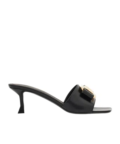 FERRAGAMO SALVATORE FERRAGAMO BOW-DETAILED SLIP-ON SANDALS