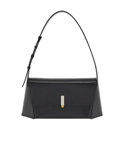 FERRAGAMO SALVATORE FERRAGAMO GEOMETRIC LOGO ENGRAVED SHOULDER BAG