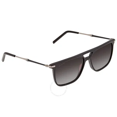FERRAGAMO SALVATORE FERRAGAMO GREY RECTANGULAR MEN'S SUNGLASSES SF966S 001 57