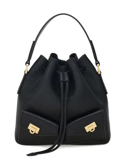 FERRAGAMO SALVATORE FERRAGAMO HUG BUCKLES MULTIPOCKET BUCKET BAGS