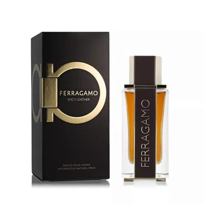FERRAGAMO SALVATORE FERRAGAMO MEN'S SPICY LEATHER EDP SPRAY 3.4 OZ FRAGRANCES 8052464895748