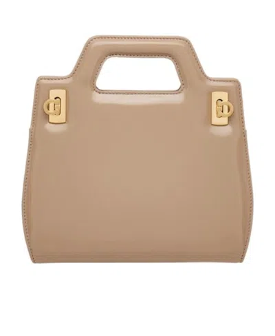 FERRAGAMO SALVATORE FERRAGAMO MINI WANDA TOP HANDLE BAG