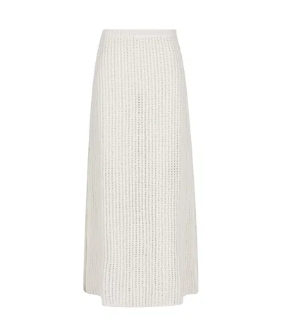 FERRAGAMO SALVATORE FERRAGAMO SIDE-SLIT KNITTED MIDI SKIRT