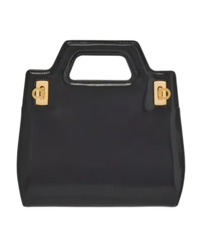 FERRAGAMO SALVATORE FERRAGAMO WANDA FLIP-LOCK FASTENED MINI TOTE BAG