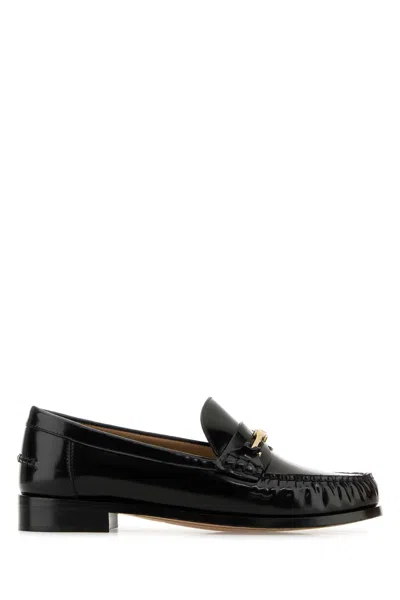 FERRAGAMO SALVATORE FERRAGAMO BLACK LEATHER HARRY LOAFERS
