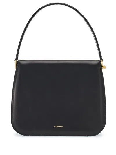 FERRAGAMO SEMI-RIGID LEATHER BAG