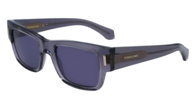 FERRAGAMO FERRAGAMO SF2011S 020 CLEAR GREY 53/21/140 MALE SUNGLASSES