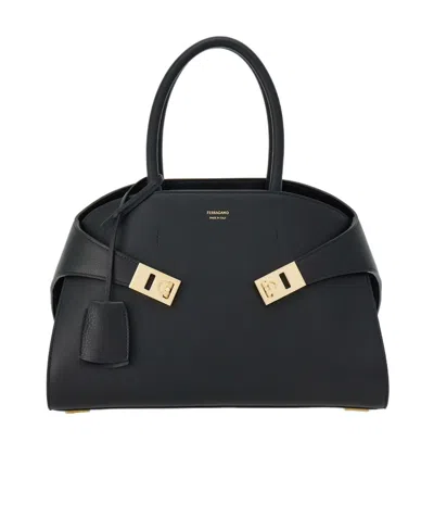 FERRAGAMO SALVATORE FERRAGAMO HUG LOGO PRINTED TOTE BAG