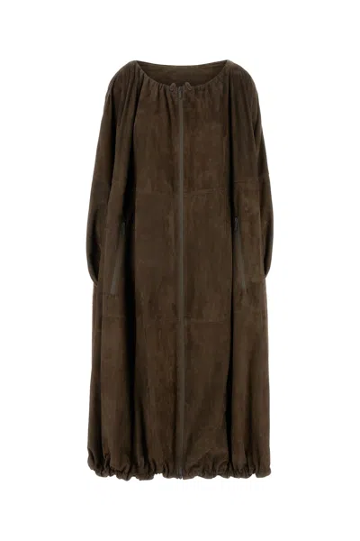 FERRAGAMO SOPRABITO IN PELLE SCAMOSCIATA MARRONE  DONNA