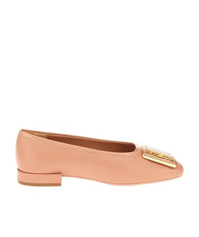 FERRAGAMO THICK BUTTON BALLET FLATS