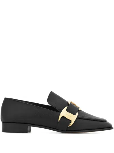 FERRAGAMO VARA LEATHER LOAFERS