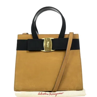FERRAGAMO VARA SUEDE HANDBAG (PRE-OWNED)