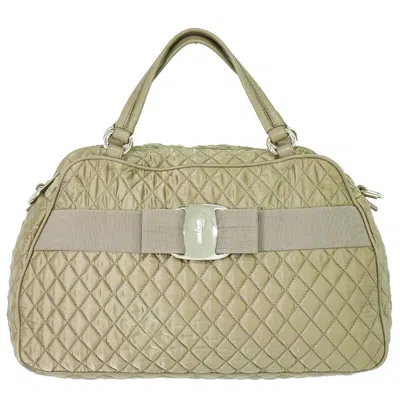 FERRAGAMO VARA SYNTHETIC TOTE BAG (PRE-OWNED)