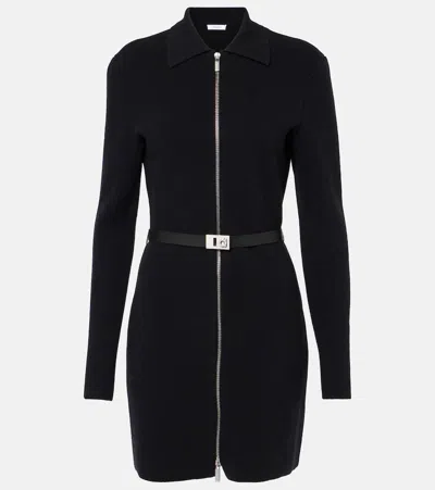 FERRAGAMO ZIP-UP BELTED SHIRT DRESS