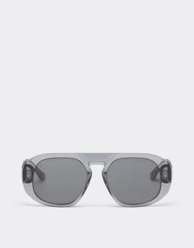 FERRARI FERRARI FERRARI SUNGLASSES IN OCEAN COLOUR ACETATE WITH LIGHT BLUE LENSES