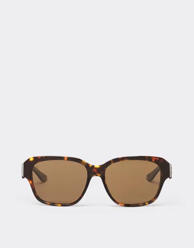 FERRARI FERRARI FERRARI SUNGLASSES IN TORTOISESHELL YELLOW ACETATE WITH POLARISED BROWN LENSES