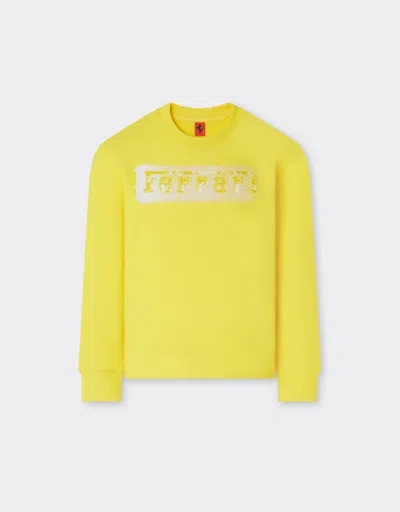 FERRARI FERRARI LIGHTWEIGHT SWEATSHIRT WITH FERRARI LOGO