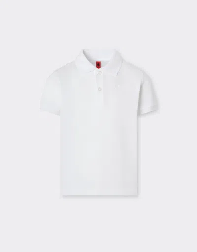 FERRARI FERRARI ORGANIC COTTON POLO SHIRT WITH FERRARI LOGO
