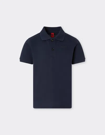 FERRARI FERRARI ORGANIC COTTON POLO SHIRT WITH FERRARI LOGO