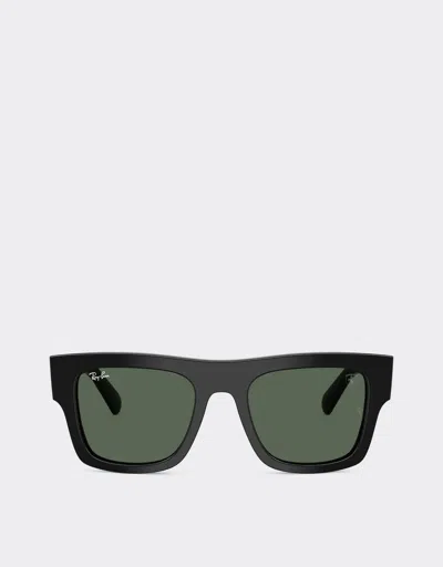 FERRARI FERRARI RAY-BAN FOR SCUDERIA FERRARI RB2217M IN BLACK ACETATE WITH DARK GREEN LENSES