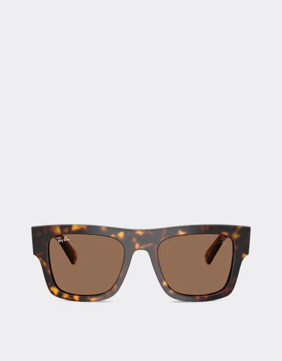 FERRARI FERRARI RAY-BAN FOR SCUDERIA FERRARI RB2217M IN HAVANA ACETATE WITH DARK BROWN LENSES