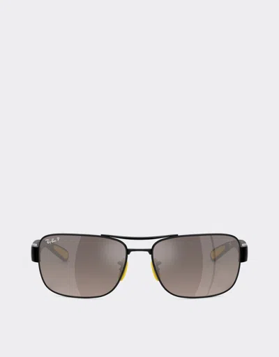 FERRARI FERRARI RAY-BAN FOR SCUDERIA FERRARI RB3763M IN BLACK METAL AND PLASTIC WITH POLARISED MIRROR GRADIE
