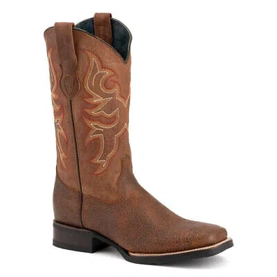 FERRINI FERRINI WOMEN'S TORO SQUARE TOE BRANDY WESTERN BOOT (8299355)
