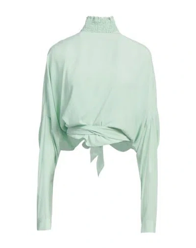 FETE IMPERIALE FÊTE IMPÉRIALE WOMAN TOP LIGHT GREEN SIZE M/L ACETATE, SILK