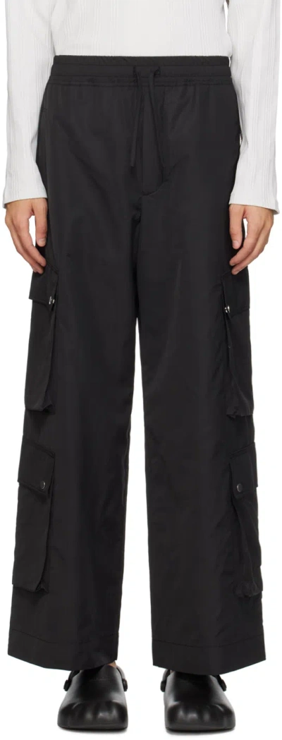 FFFPOSTALSERVICE BLACK DRAWSTRING CARGO PANTS