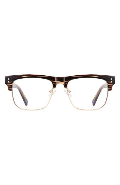 FIFTH & NINTH FIFTH & NINTH CHAPLIN 55MM SQUARE BLUE LIGHT BLOCKING GLASSES