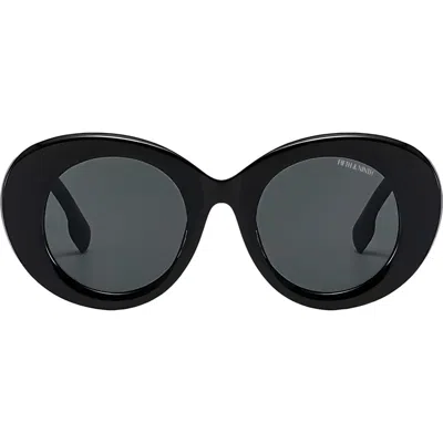 FIFTH & NINTH FIFTH & NINTH MOLLY 50MM POLARIZED ROUND SUNGLASSES