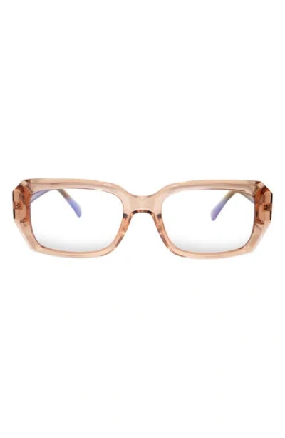 FIFTH & NINTH FIFTH & NINTH NOA 51MM RECTANGULAR BLUE LIGHT BLOCKING GLASSES
