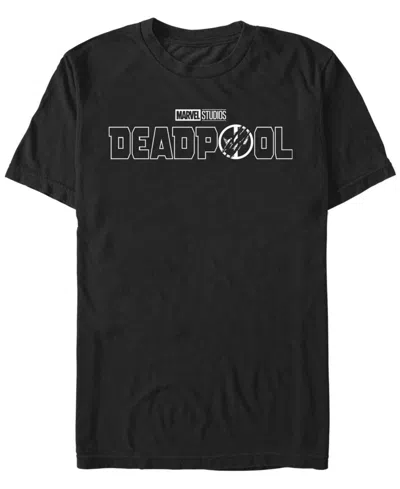 FIFTH SUN MEN'S DEADPOOL 3 LINE LOGO SHORT SLEEVE T-SHIRT