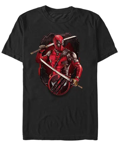 FIFTH SUN MEN'S DEADPOOL POSE BADGE SHORT SLEEVE T-SHIRT